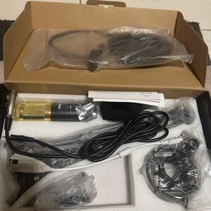 Professional Gold and Black Microphone Set